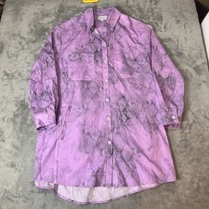 Rebecca Minkoff Greene Tori Dress in Snakeskin Pink Sz Small Shirt Dress Pockets